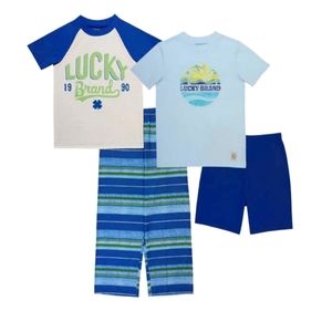 Lucky Brand youth 4 piece pajama set